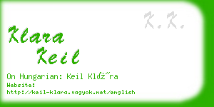 klara keil business card